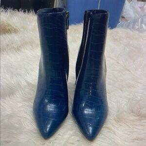 Elegant Blue Heeled Boots